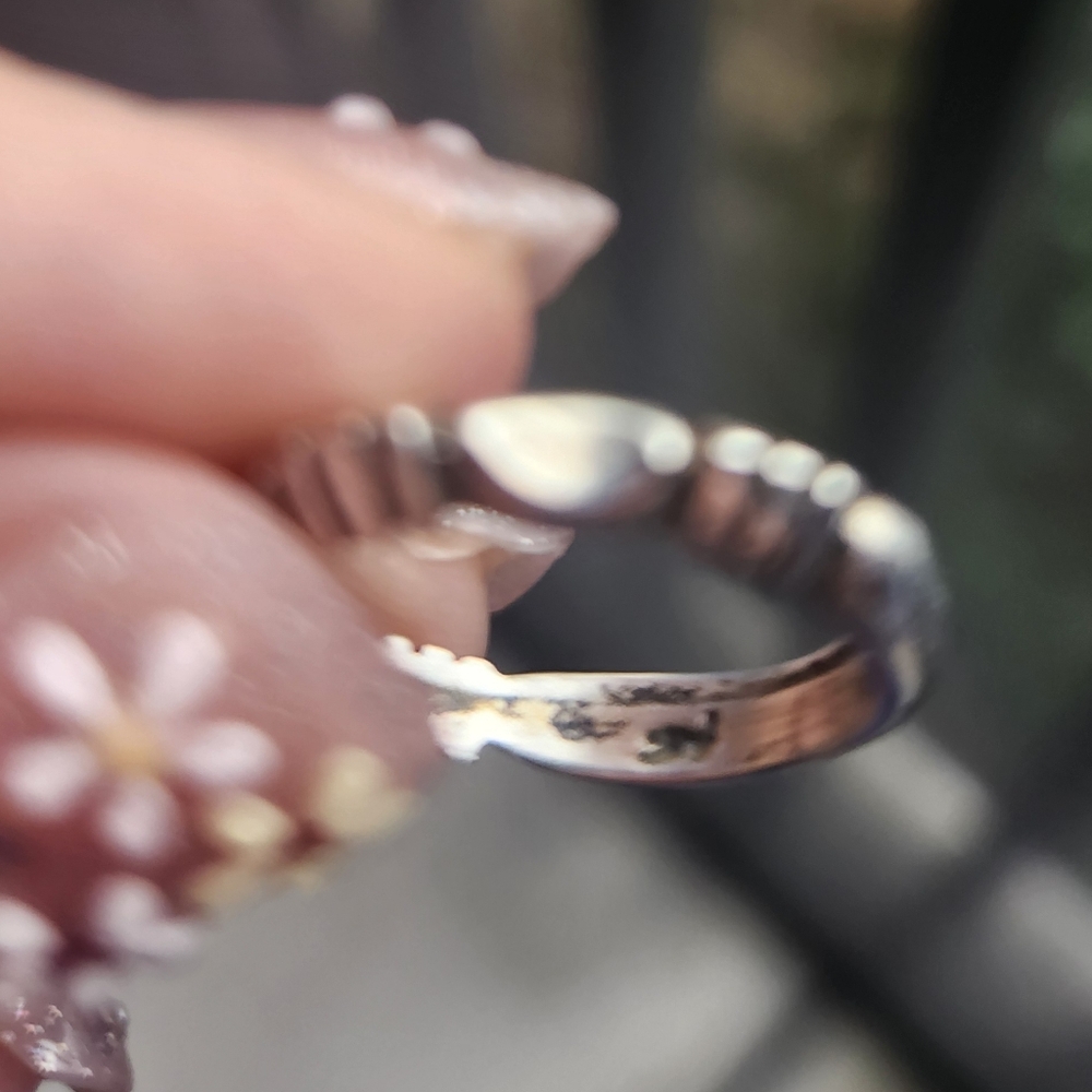 Handmade Sterling Silver 925 Native American Saw Cut Band Ring Sz 7 - Picture 5 of 8